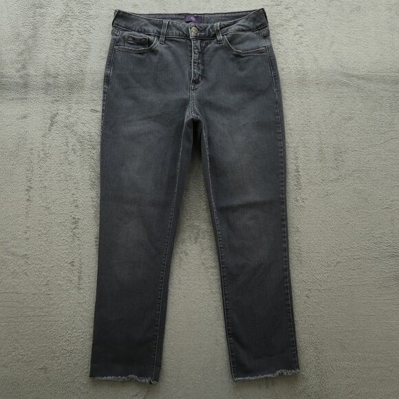 Not Your Daughters Jeans NYDJ Women's Size 8 Gray Mid-Rise Cropped 25" Inseam - Picture 1 of 16